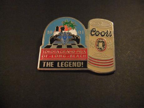 Toyota Grand Prix van Long Beach (USA) 1991 sponsor Coors Brewing Company ( bierbrouwerij) Formule 1 McLaren MP46 -Gerard Berger